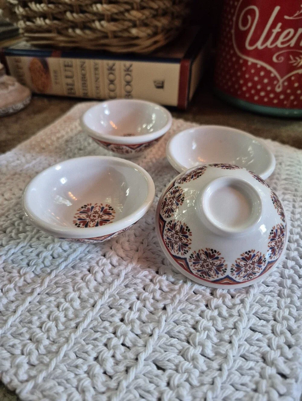 🌿5/$25 4pc. Melamine Mandala Pinch & Dip Mini Bowls Set 3